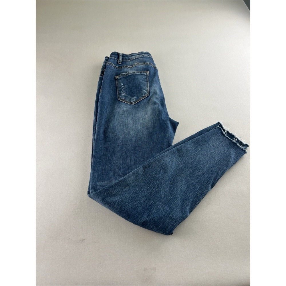 Judy Blue Size 7/28 Skinny Fit Minimalist Denim Jean Pants Blue Button Zip